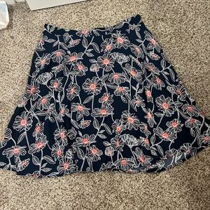Pixley Navy Blue floral skirt - size Large